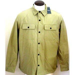 OOBE Brand Men's Eades Snap Front Overshirt Buckwheat Light Brown NWT